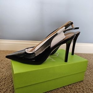 Sam Edelman Hazel Slingback Pumps in Black Patent SZ 11
